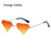 Triangle Diamond Shaped Sunglasses for Women Men Vintage Clear Ocean Gradient Glasses Rimless Polygon Sun Glasses