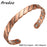 ARADOO Pure Copper Bracelets for Women 3500 Gauss Magnetic Therapy Braided Cuff Bangle Jewelry Gift