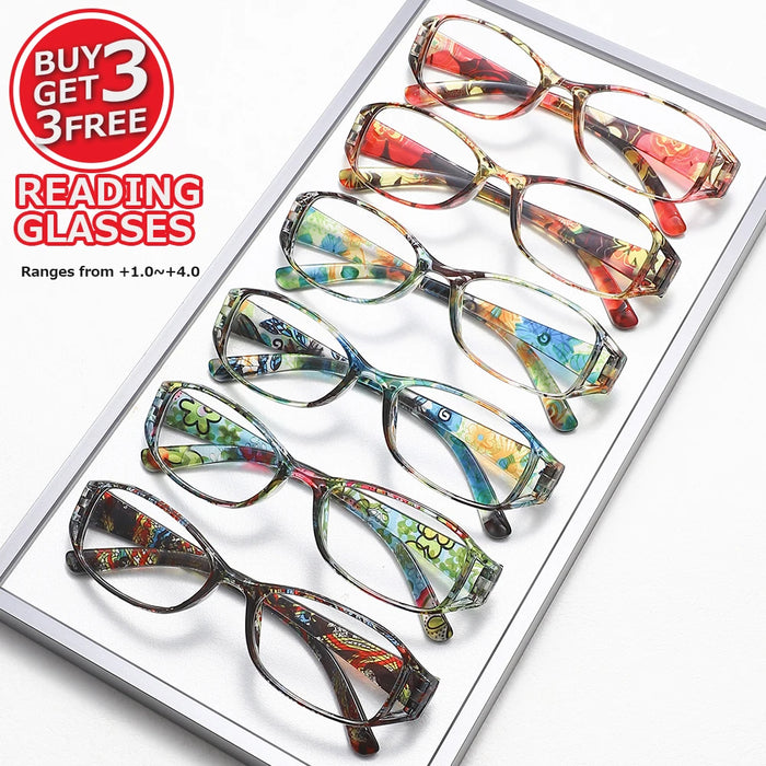 Set de 3 Gafas de Lectura Retro con Montura Pequeña y Filtro de Luz Azul, Ideal para Lectura Diaria, un Gran Regalo para Mayores