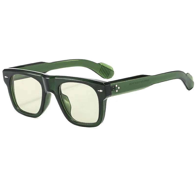 Hot Ins Popular Square Sunglasses Women Men Vintage Rivets Punk Female Shades UV400 Fashion Male Sun Glasses