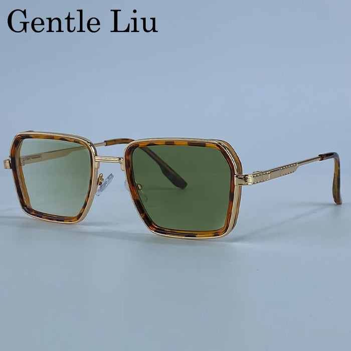 Steampunk Polygon Polarized Sunglasses Men 2026 Luxury Brand Change Color Sun Glasses For Male Driving Eyewear Metal Frame Shade
