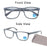 Lunettes de lecture extra-larges pour hommes et femmes. Monture carrée classique. Lunettes anti-lumière bleue avec verres de prescription.