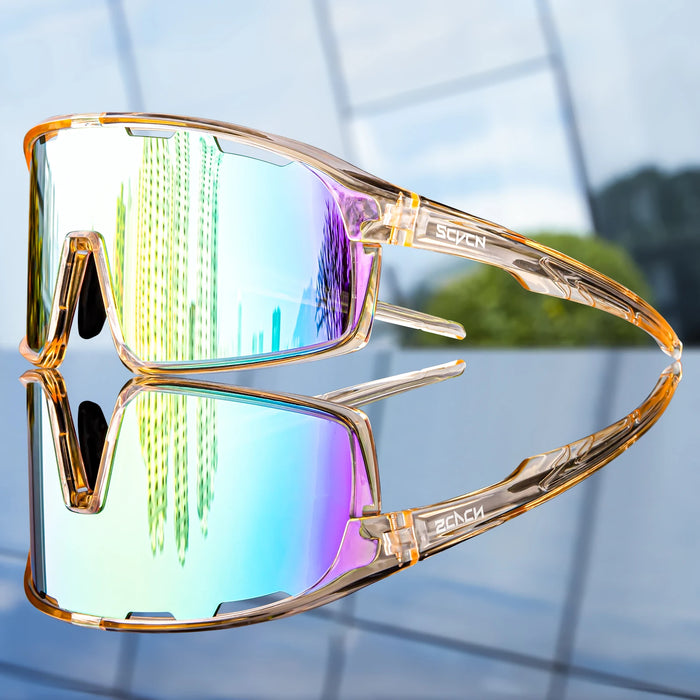 SCVCN Photochromic Cycling Glasses Hiking Drive Bicycle Sports Sunglasses Outdoor Running Sunglasses Men MTB Road Bike Glasses