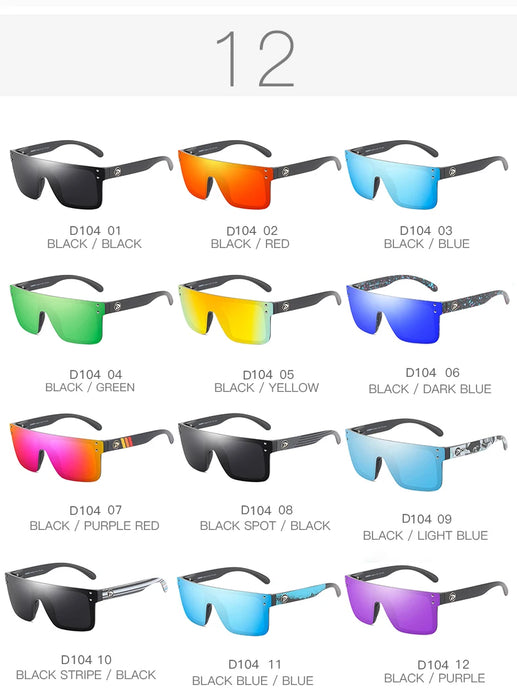 DUBERY Polarized Sunglasses One Piece Lens Men Oversized Sunglasses UV400 Women Rimless Fashion Safety Sun Glasses Italy Design
