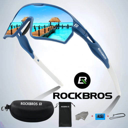 ROCKBROS Lunettes de soleil photochromiques pour vélo, VTT, pêche, course à pied et sport, confortables, pour hommes et femmes