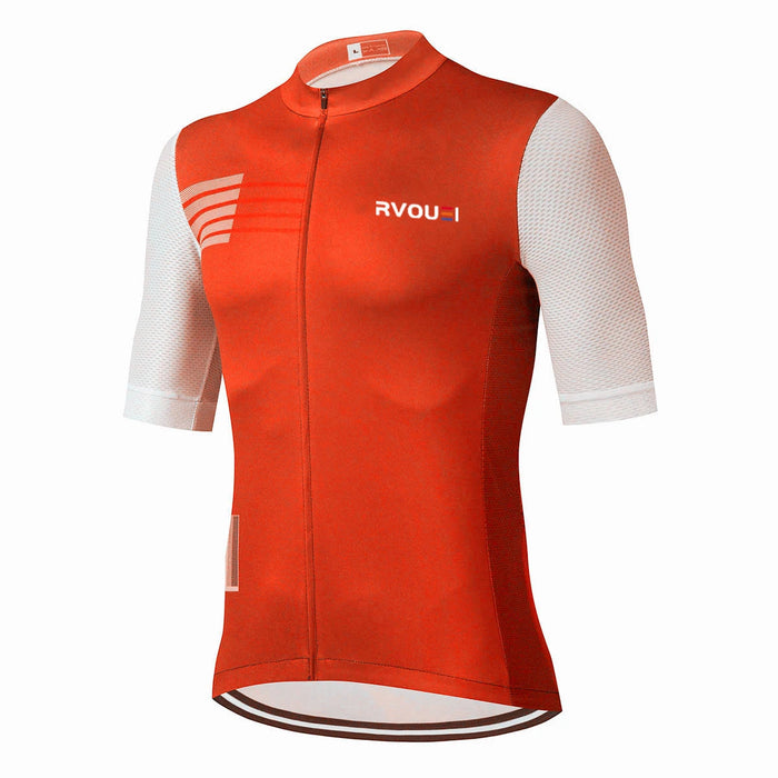 Rvouei Team Men Cycling Jersey Cycling Racing Tops Short Sleeve Cyclist Clothes Shirt Maillot Summer Bicycle Bike Wear