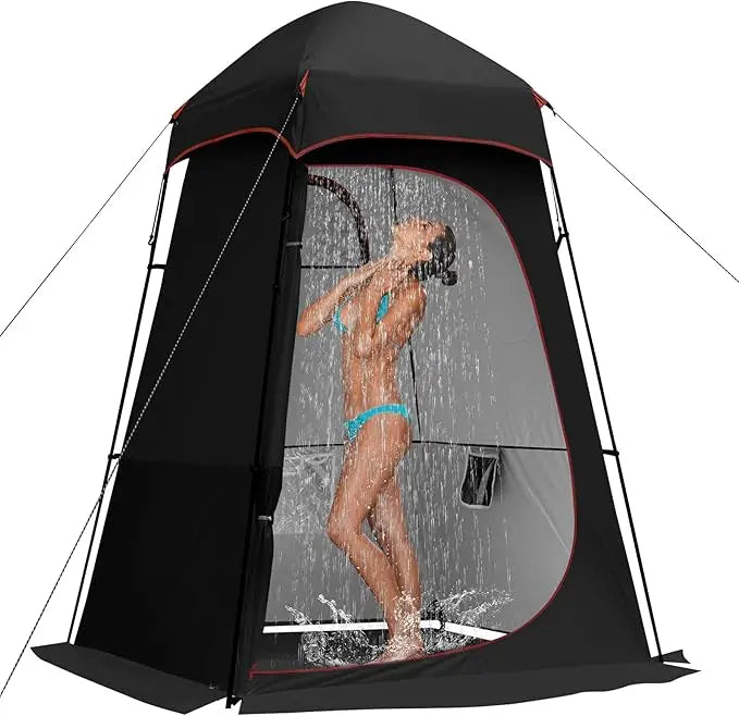 Shower Tent 150D Oxford Silver Coated Simple Toilet Tents Privacy Waterproof Fishing Tent Camping Supplies 160x160x240cm