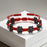 Handmade Adjustable Red Braided Rope Bracelets 5mm Copper Beads Flower Shape Lucky Bangle Women Daily Wear Fashion Jewelry Gifts