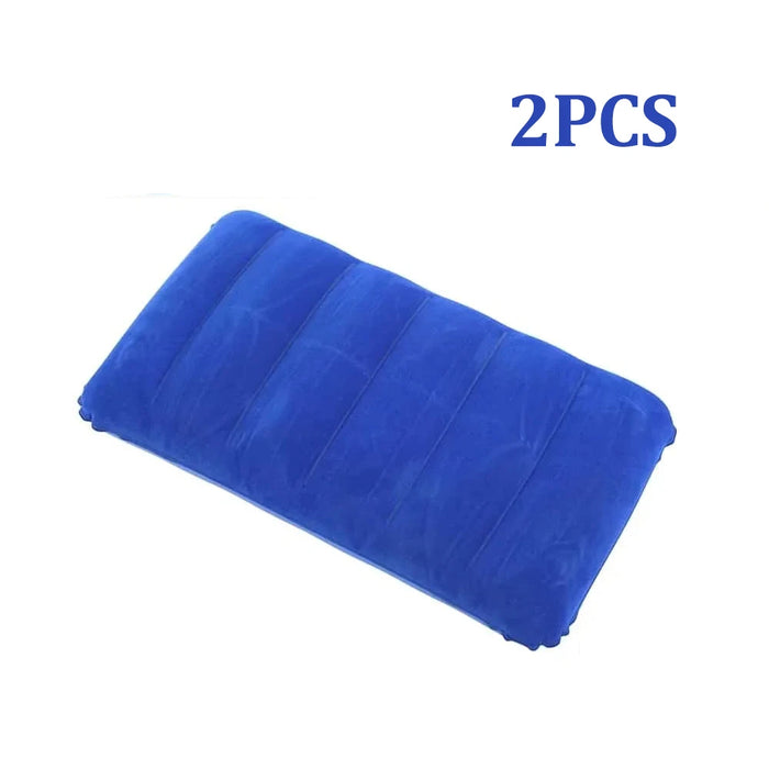 Almohadas de colchón de aire de 47x30cm Cojín para dormir de camping al aire libre Almohadas inflables cuadradas plegables Respaldo de viaje Reposacabezas de avión grande