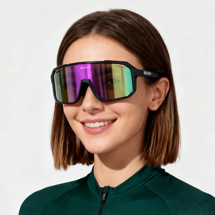 SCVCN Men Women Outdoor Bike Cycling Glasses UV400 Sport Sunglasses Mountain Bicycle Riding Eyewear Driving Fishing Running