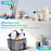 Bolsa de almacenamiento portátil de malla, organizador de ducha colgante para artículos de tocador y baño. Gran capacidad para playa, piscina, gimnasio y viajes.