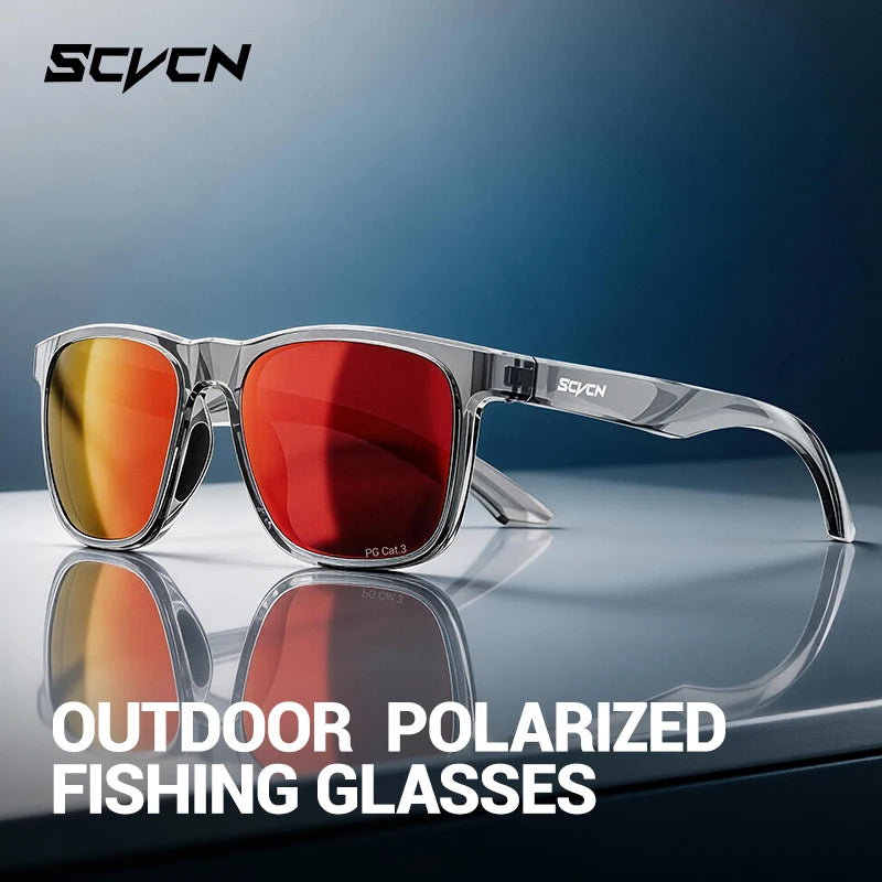 SCVCN Fashion Polarized Sunglasses for Men Outdoor Fishing Glasses Sports Bike UV400 Protection Women Bicycle Hiking Eyewear