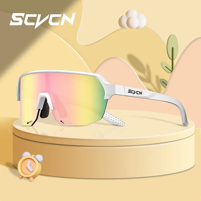SCVCN Children Cycling Sunglasses Outdoor Road MTB Bike Eyewear Teenager Girls Boy Hiking Running Glasses Sports UV400 Goggles