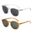 ZENOTTIC 2 Pack Polarized Sunglasses for Women Men Vintage Round and Square Frame UV Protection Shades Driving Sun Glasses