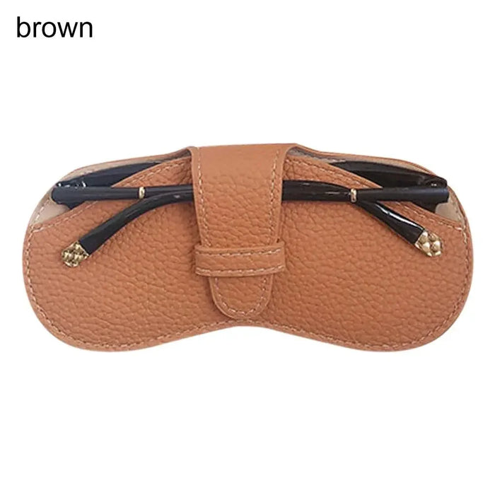 2023 Fashion Simple Portable Glasses Bag PU Leather Sunglasses Box Storage Bag Anti Pressure Eyeglasses Protective Cover