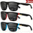 1-4 PCS Homme Classique Carré Polarisé Lunettes de Soleil Sport Légères Monture PC UV400 pour Conduite Pêche Cyclisme Unisexe Durabilité