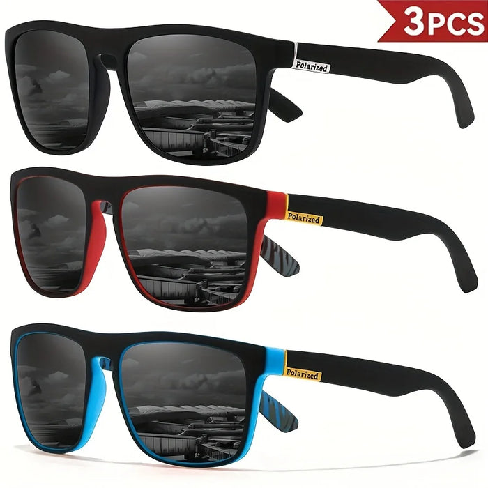 1-4 PCS Homme Classique Carré Polarisé Lunettes de Soleil Sport Légères Monture PC UV400 pour Conduite Pêche Cyclisme Unisexe Durabilité