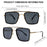 Oversized Steampunk Square Metal Sunglasses Men 2026 Luxury Designer Vintage Double Bridge Sun Glasses Retro Driving Eyewear
