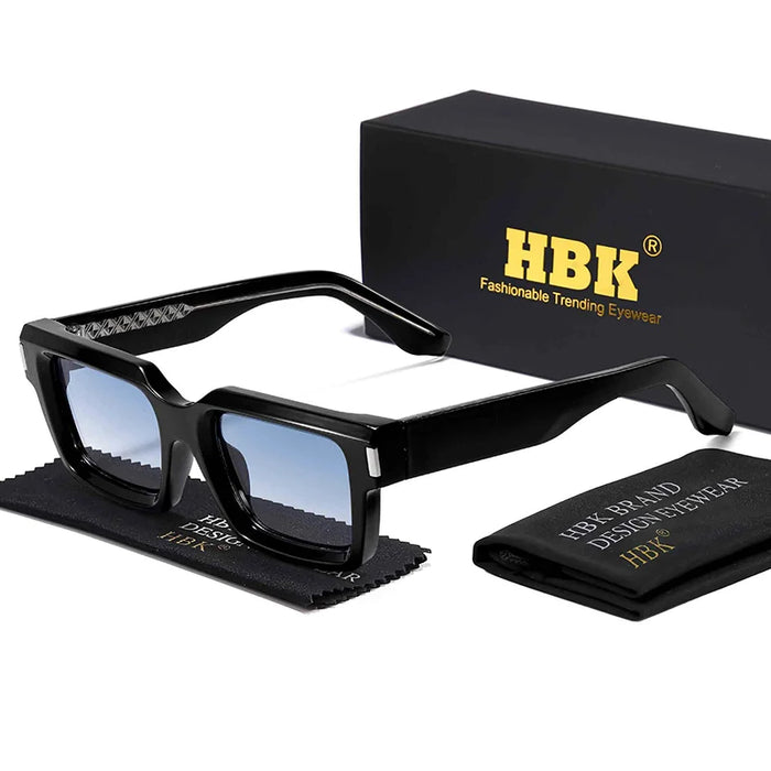 HBK Punk Vintage Square Men's  Sunglasses Brand Design Small Frame Sun Glasses Party Travel Glasses Gift Ideal Choice