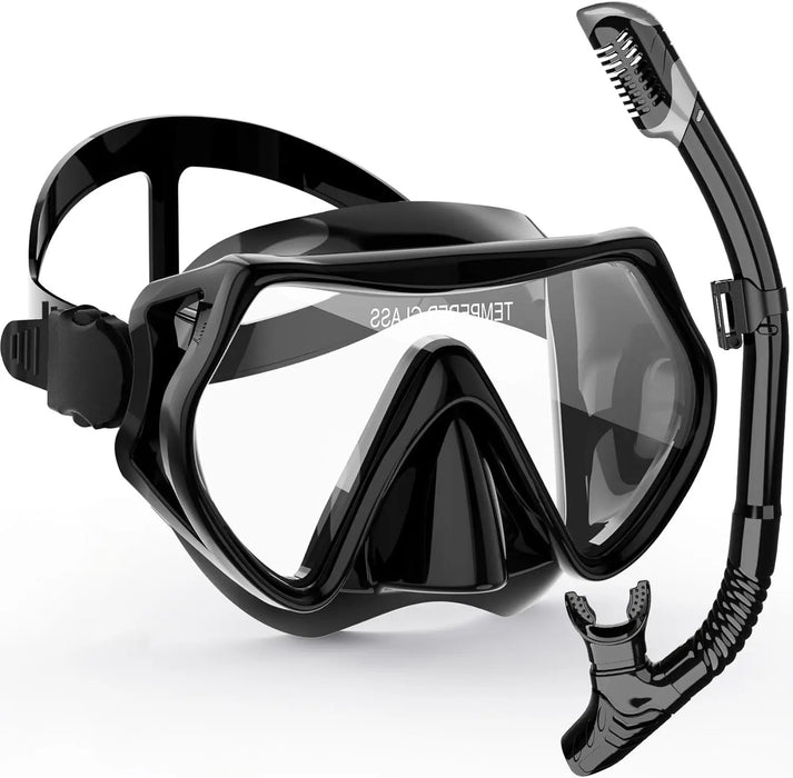Diving Mask Snorkeling Set - Silicone Swimming Glasses - Snorkeling Tube - For Adult Snorkeling Only