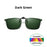 VIVIBEE Lunettes de soleil polarisées à clipser relevables et sans monture pour la conduite de nuit anti-éblouissement, avec verres de mode effet miroir vert