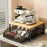 Space Saving Sturdy Hardwood Kitchen Countertop Organizer with Drawer and Wire Basket for Coffee Maker