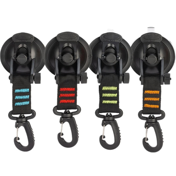 Heavy Duty Suction Cups Anchor with Hooks Outdoor Travel Camping Carabiner Organizer for Home Outdoor Camping Car Side Awning