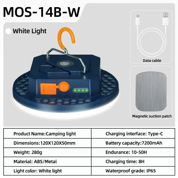 MOSLIGHTING Camping Light Rechargeable Lantern Portable Flashlight Emergency Night Market Lights Outdoor Camping Bulb Tent Lamp