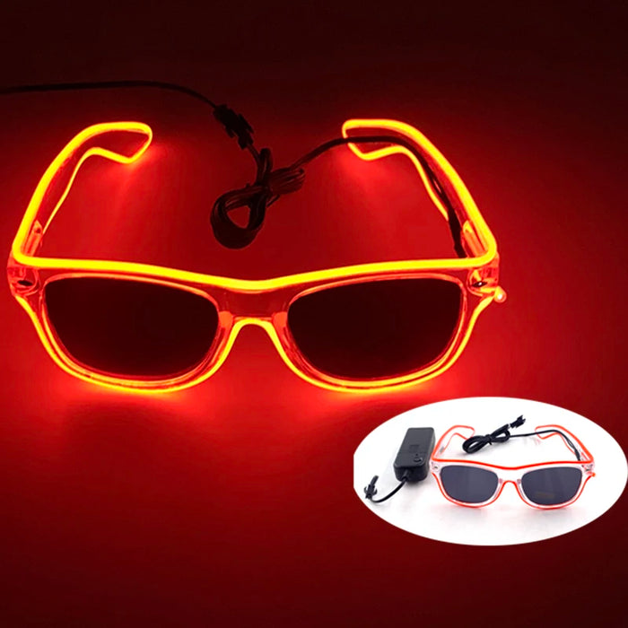 Halloween Funny Sunglasses Personalized Eyewear Alien Style Glasses Luminous Neon Glasses For Rave Festival Club Party Props