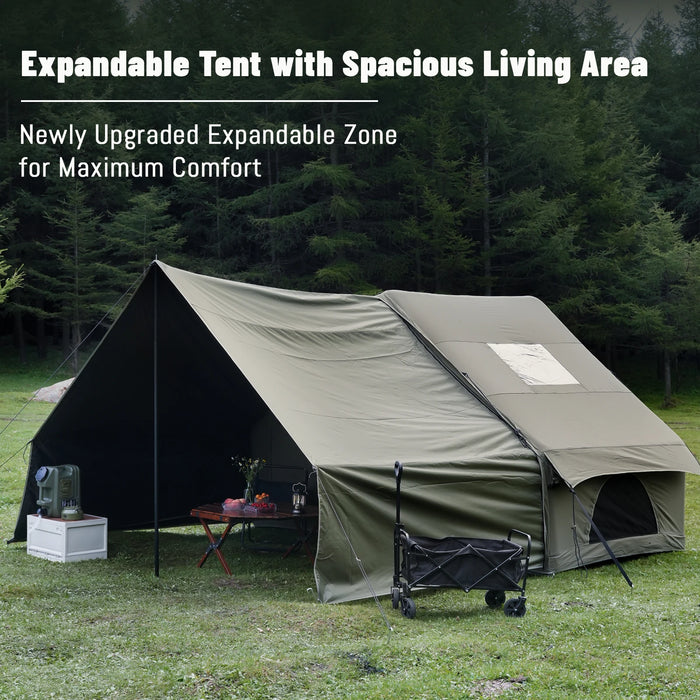 PAKICETUS Inflatable Camping Tent 4 Season Snowproof Family Shelter Hand Pump Easy Setup Outdoor Camping