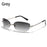Fashion Y2K Wrap Around Sunglasses for Women Men Rimless Sun Glasses 2000'S Punk Sunglasses Goggles Shades UV400 Eyewear