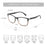 ZENOTTIC Fashion Square Reading Glasses Men Anti Blue Light Blocking Eyeglasses Computer Readers with Spring Hinge