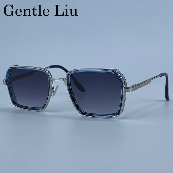 Steampunk Polygon Polarized Sunglasses Men 2026 Luxury Brand Change Color Sun Glasses For Male Driving Eyewear Metal Frame Shade
