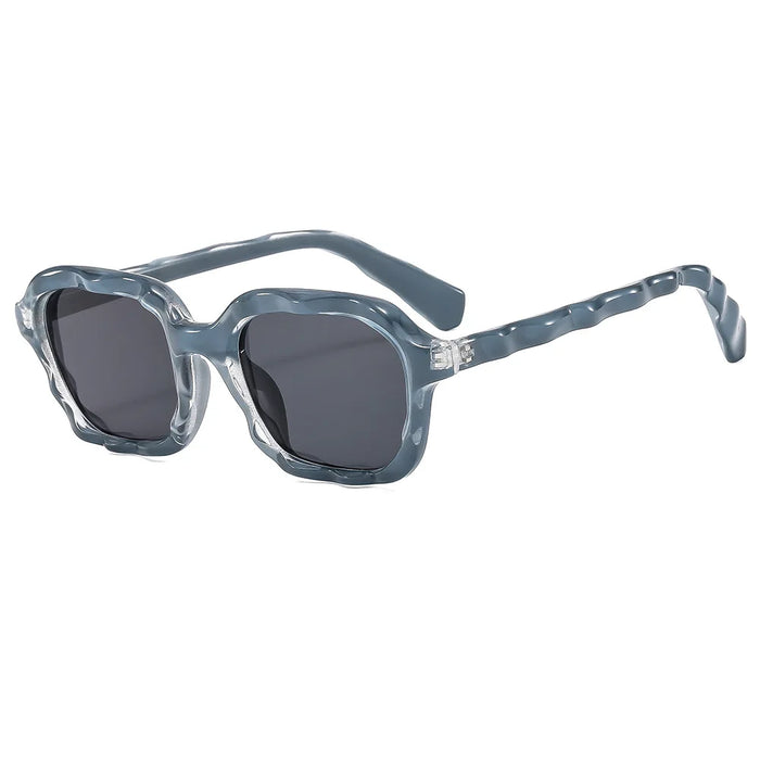 New Square Sunglasses Women  Wave Frame Vintage Shades Brand Designer Gafas Luxury Sun Glasses UV400 Eyewear Oculos
