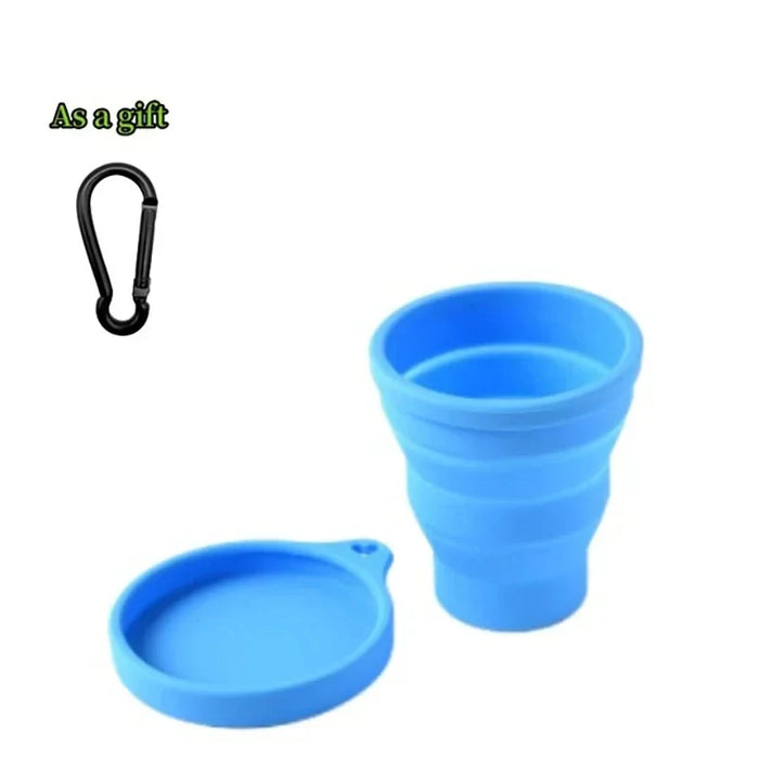 Vaso Plegable de Silicona para Exteriores con Agujero para Colgar, Vaso de Agua Portátil Creativo para Viajes, Lavado, Moda, Viajes, Silicona