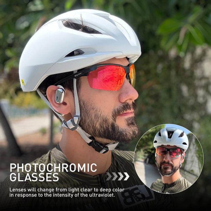 SCVCN Photochromic Cycling Sunglasses Marathon Running Glasses Men Outdoor Sports Women Driving Bicycle Bike Eyewear New