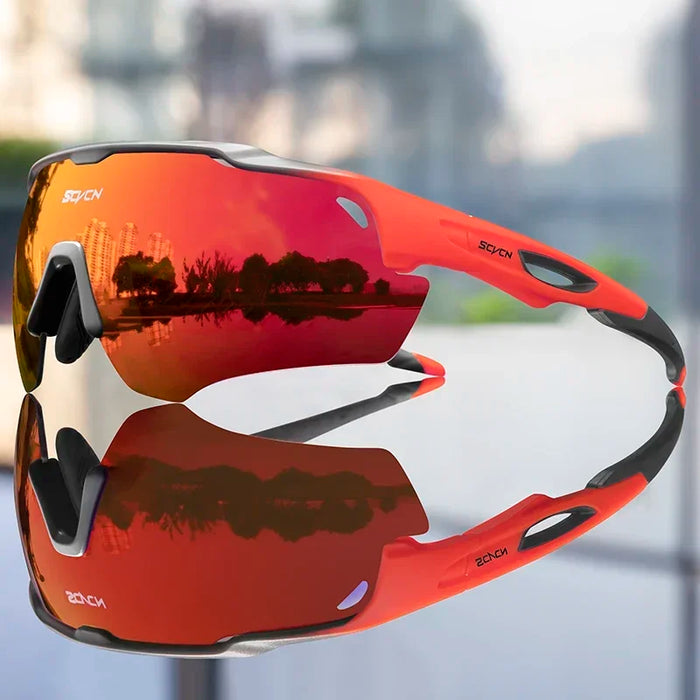 SCVCN Outdoor Bicycle Photochromic Glasses Men Cycling Glasses Polarized Cycle Sunglasses MTB UV400 Goggles Woman Bike Eyewear