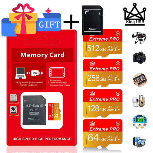 4/8/16/32/64/128/256/512GB Mini SD Memory Card for Android Smartphone Tablet Camera Accessories