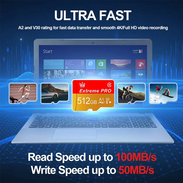 Ultra ltra Micro Mini SD Card 64GB 512GB SD Memory Card 128GB 256GB A2 U3 V30 TF Flash Cards For Phone Computer