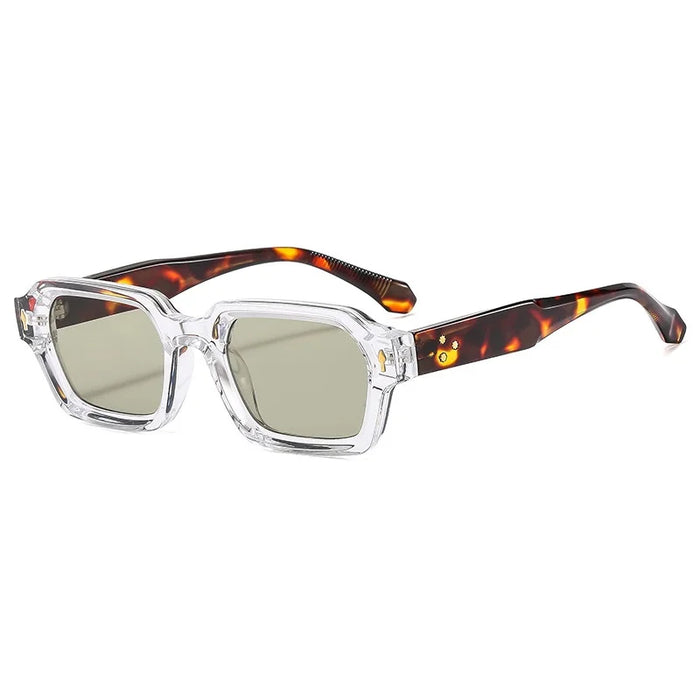 Retro Small Square Sunglasses Women Men Rivets Shades Fashion Eyewear Luxury Sun Glasses UV400 Brand Oculus Female Gafas