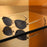 VIOLA MAG Luxury Vintage Cat Eye Sunglasses, High-Quality Vintage Glasses, Fashionable Irregular Style, Free Suede Storage Pouch