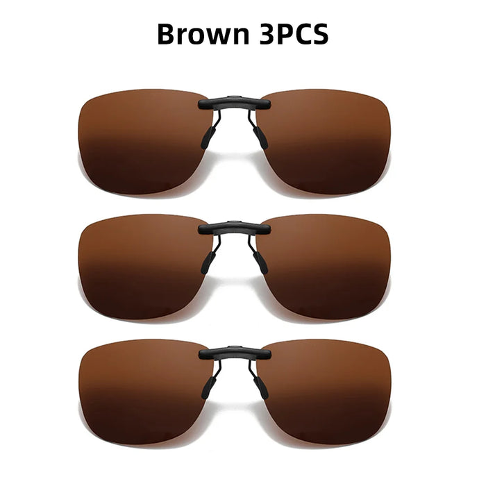 VIVIBEE Lunettes de soleil à clip unisexe pour homme polarisées, pour femme, pour la vision nocturne, la pêche, UV400, pour l l'extérieur