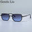 Gafas de sol rectangulares steampunk de montura pequeña clásica para hombre 2026 de marca de lujo, retro, estilo punk, para conducir, protección UV400