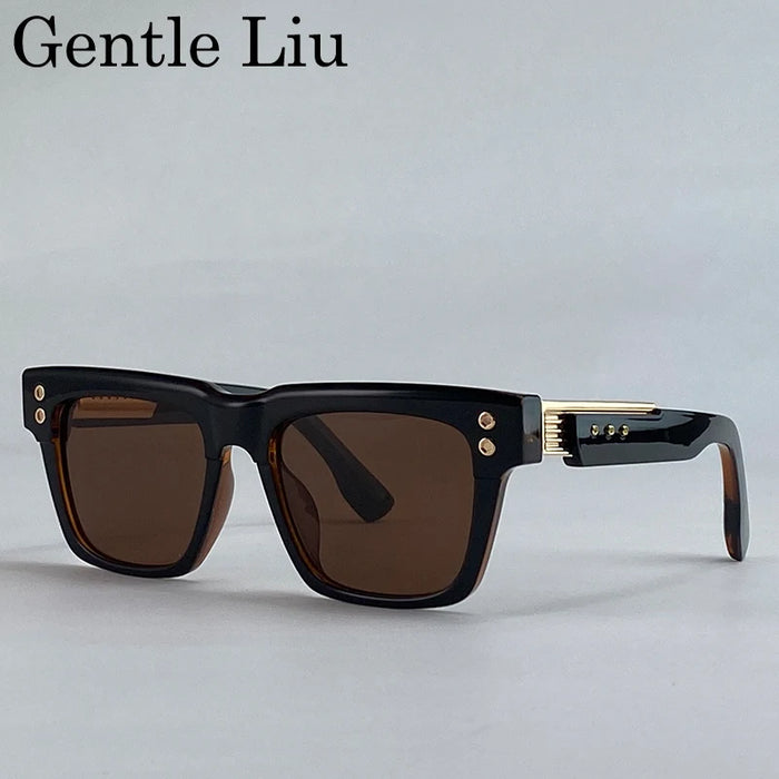 Classic Polarized Square Punk Sunglasses Men 2026 Luxury Brand Driving Change Color Sun Glasses For Male Steampunk Eyewear Shade
