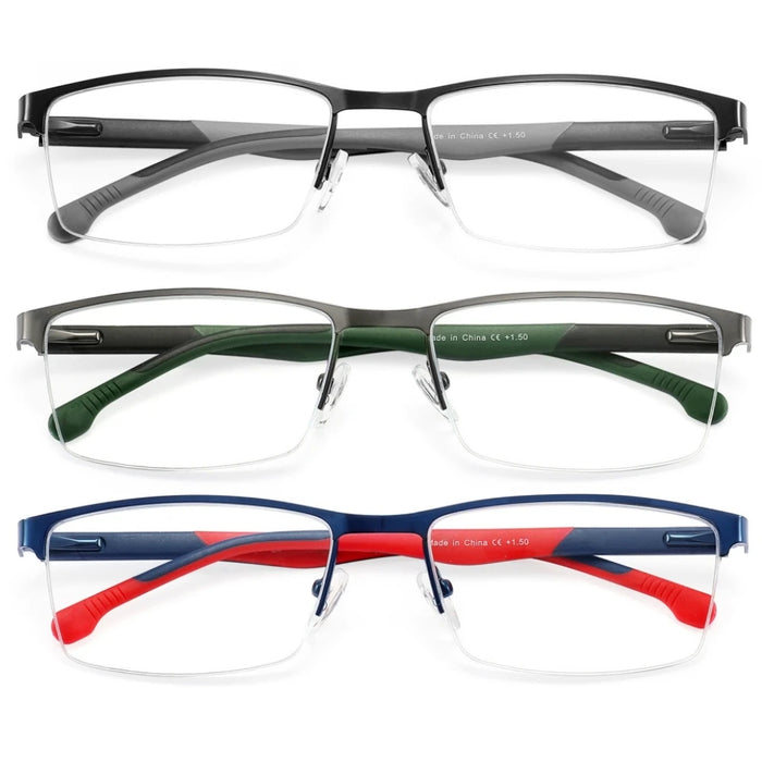 2025 NUEVAS Gafas de lectura con bloqueo de luz azul para hombre y mujer, montura de metal, lupa, lentes para presbicia, gafas +0.75~3.0