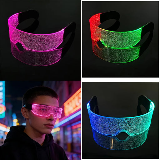 Nouvelles lunettes LED colorées pour femmes et hommes, accessoire lumineux, lunettes lumineuses pour soirée rave, boîte de nuit, bar, soirée dansante.