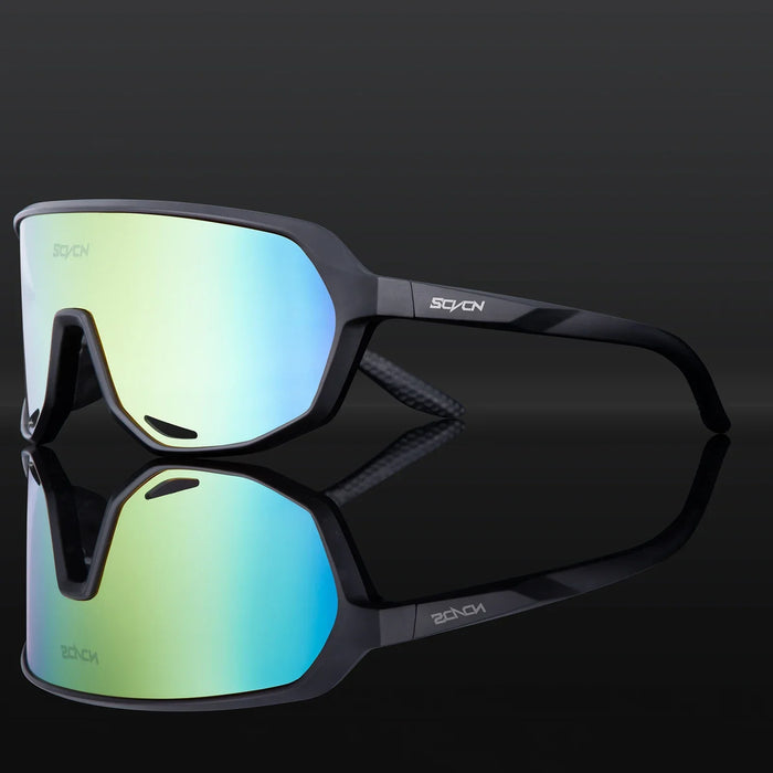 Scvcn Cycling Glasses Photochromic Mens Bike Sunglasses for Mountain Bicycle Eyewear Cycle Goggles Sports UV400 Polarized MTB