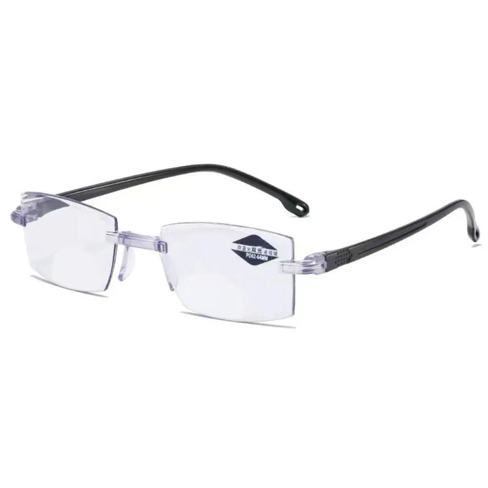 1PC New Diamond-cut Bifocal Progressive Reading Glasses Ultralight Rimless Men Blue Light Blocking Multifocal Eyewear +0~+4.0