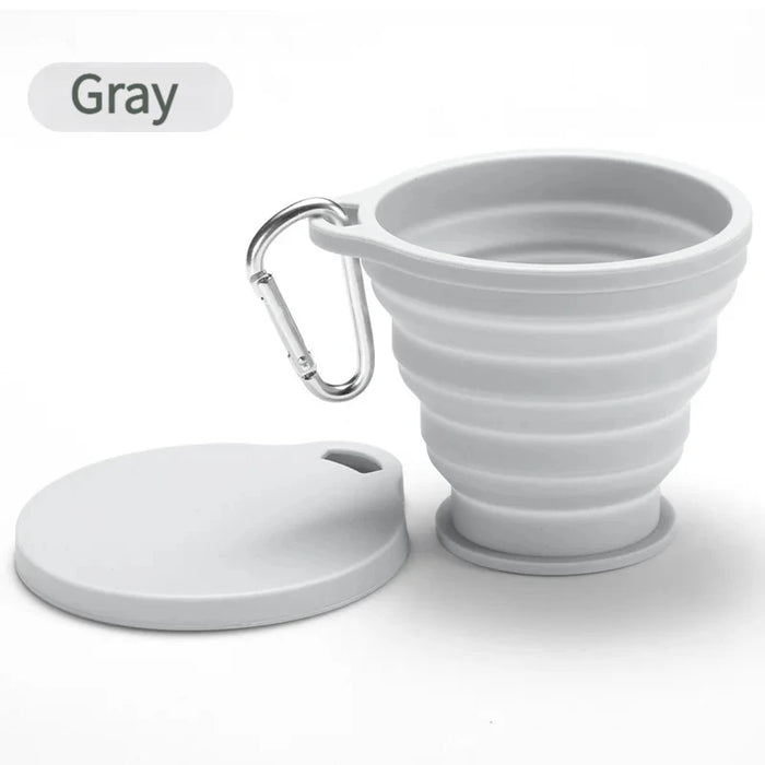 Vaso Plegable de Silicona para Exteriores con Agujero para Colgar, Vaso de Agua Portátil Creativo para Viajes, Lavado, Moda, Viajes, Silicona
