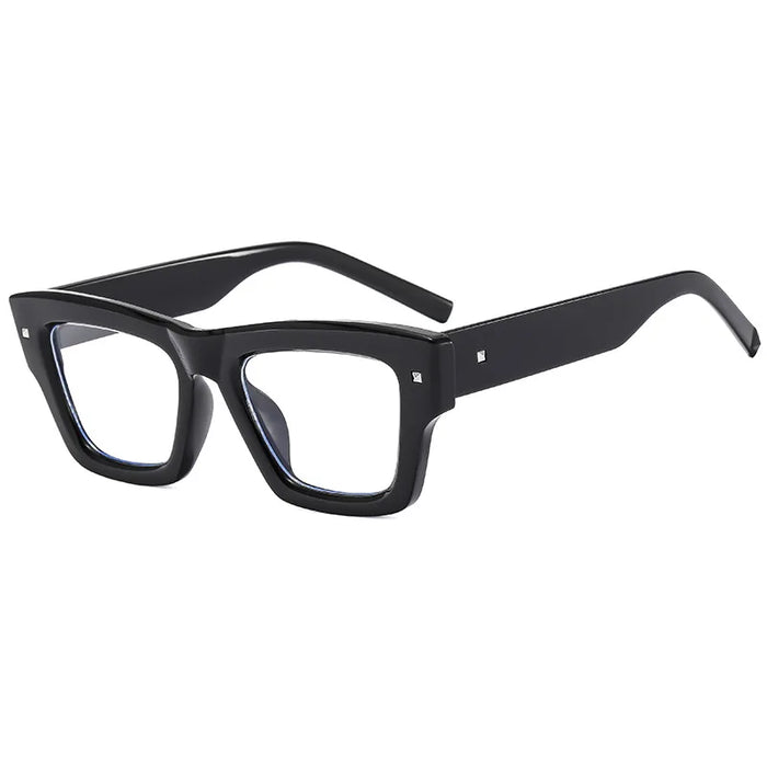 Nouvelles Lunettes de Soleil Carrées Irrégulières Homme Rétro Tendance Rivets Luxe UV400 Femme Lunettes de Soleil Bleues Marque Oculus